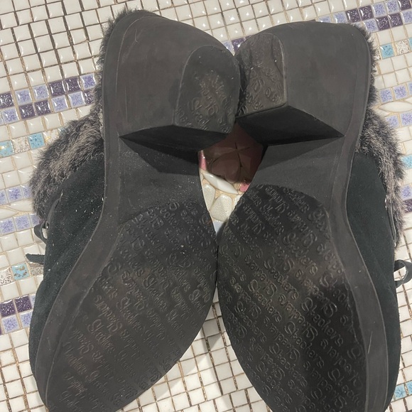 Skechers Women's Black Faux Fur Y2K Mules - Picture 3 of 7